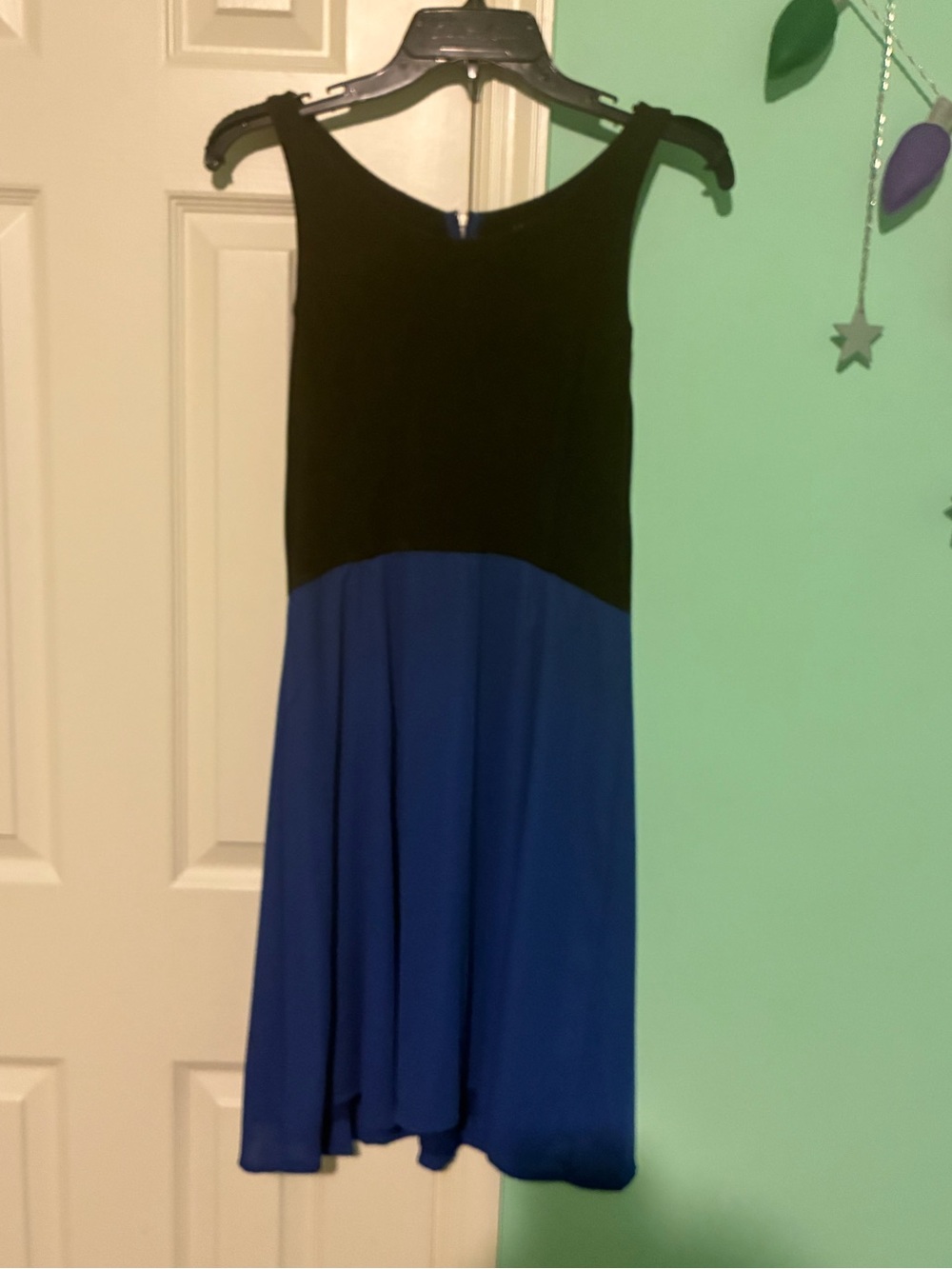 Women’s Apt 9 Colorblock Blue Black Sleeveless Dress XS